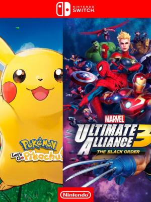 Pokémon Lets Go Pikachu mas MARVEL ULTIMATE ALLIANCE 3 The Black Order - Nintendo Switch